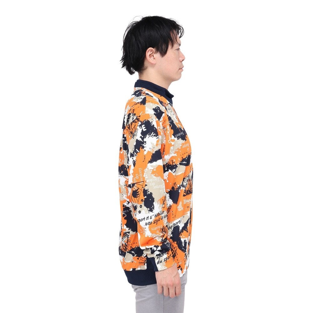 ルコックスポルティフ（lecoqsportif）（メンズ）ゴルフウェア 吸汗速乾 ストレッチフォーサー 2WAYシャツ LG4FLS50M OR00