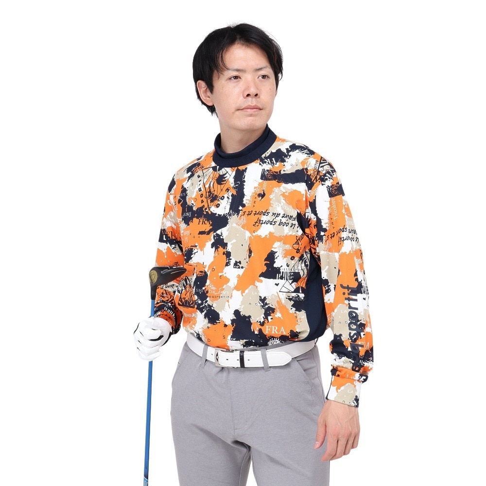 ルコックスポルティフ（lecoqsportif）（メンズ）ゴルフウェア 吸汗速乾 ストレッチフォーサー 2WAYシャツ LG4FLS50M OR00