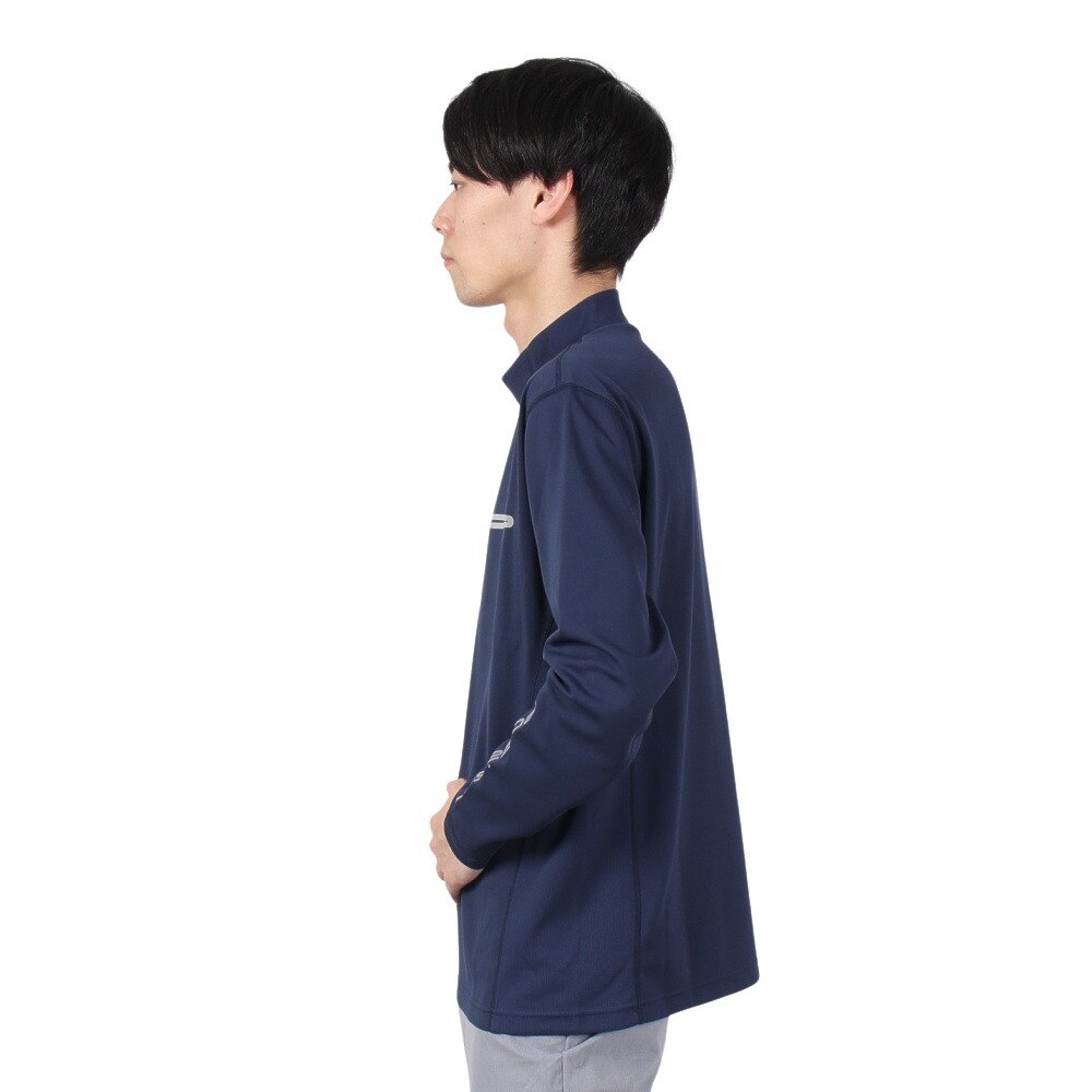 ROSASEN（メンズ）ゴルフウェア 抗菌 脇下マチ ナノガード長袖モックネック 044-25913-098★★★