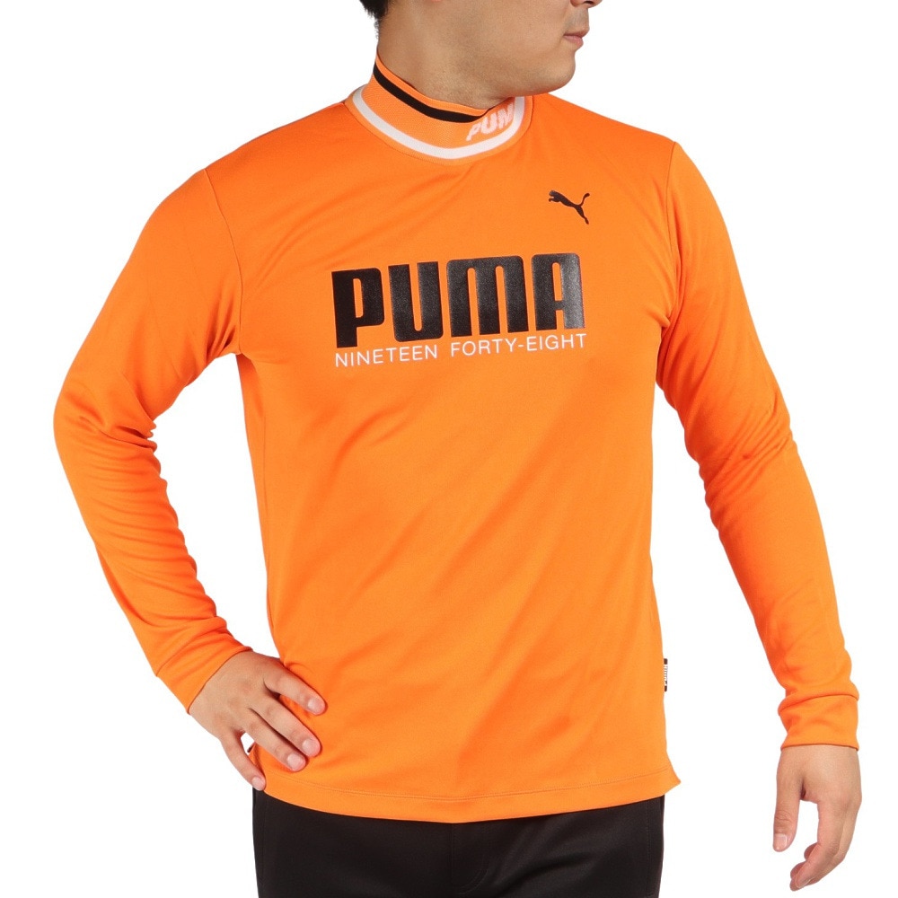 ＜ヴィクトリアゴルフ＞ ＰＵＭＡ（並） ゴルフウェア 長袖 吸水 速乾 ドライ 快適 リブカラー モックネック シャツ 539365-03 Ｍ 28 ゴルフ