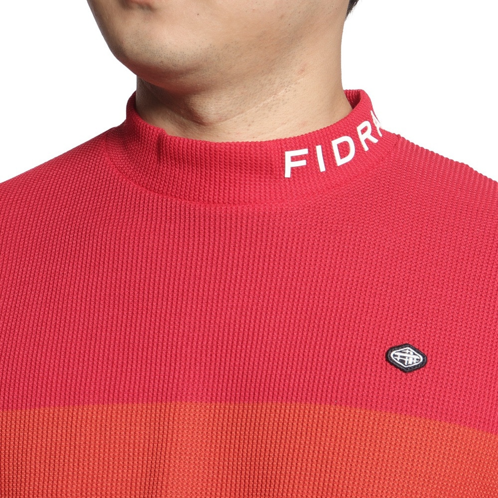 フィドラ（FIDRA）（メンズ）ゴルフウェア 吸水 速乾 消臭 伸縮 プリントハイネックニット FD5NTG07 ORG