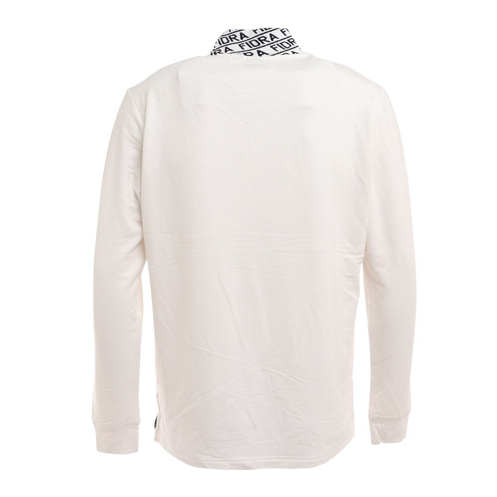 フィドラ（FIDRA）（メンズ）ゴルフウェア 消臭 吸湿 発熱 ジャガードリブ モックネック長袖シャツ FD5NTG18 WHT