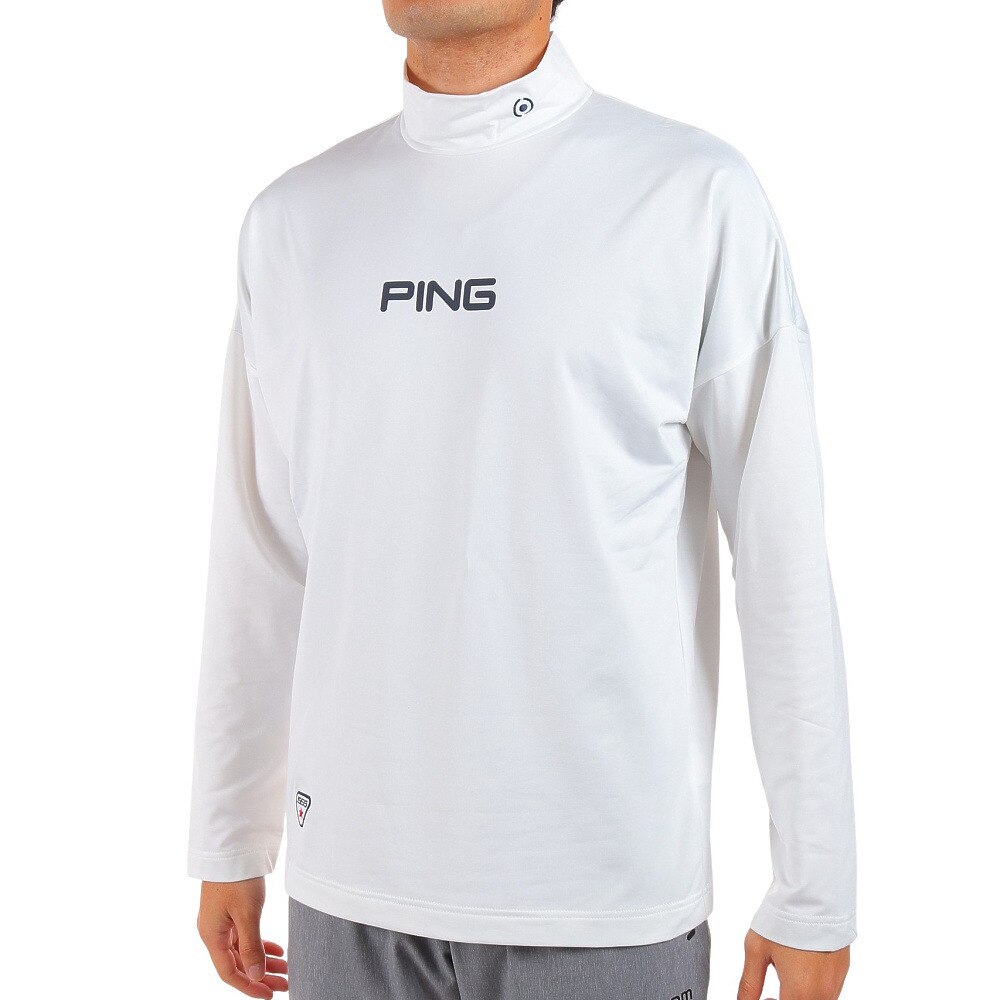ピン ゴルフウェア プルオーバー ハイネックカットソーPINGロゴ シャツ 621-2269009-030 ＬＬ 10 ゴルフの大画像
