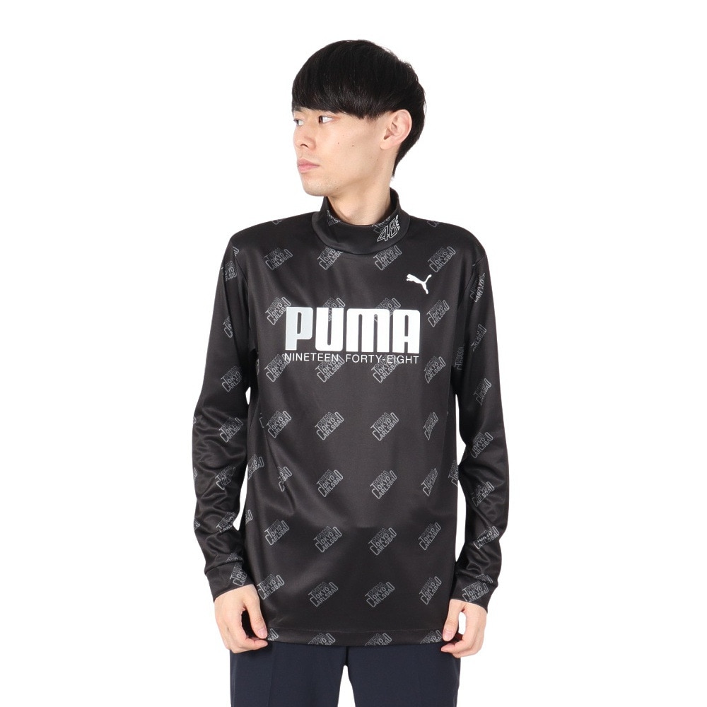 プーマ（PUMA）（メンズ）ゴルフウェア AOP 長袖モックネックシャツ 539369-01