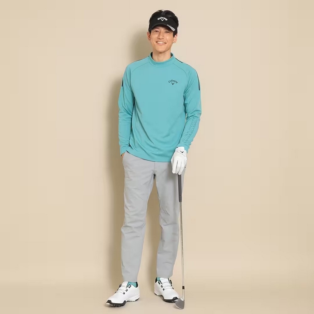 キャロウェイ（CALLAWAY）（メンズ）ゴルフウェア ストレッチスムース モックネック長袖シャツ C22233103-1111