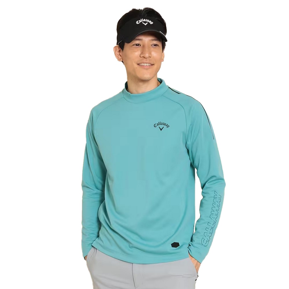キャロウェイ（CALLAWAY）（メンズ）ゴルフウェア ストレッチスムース モックネック長袖シャツ C22233103-1111