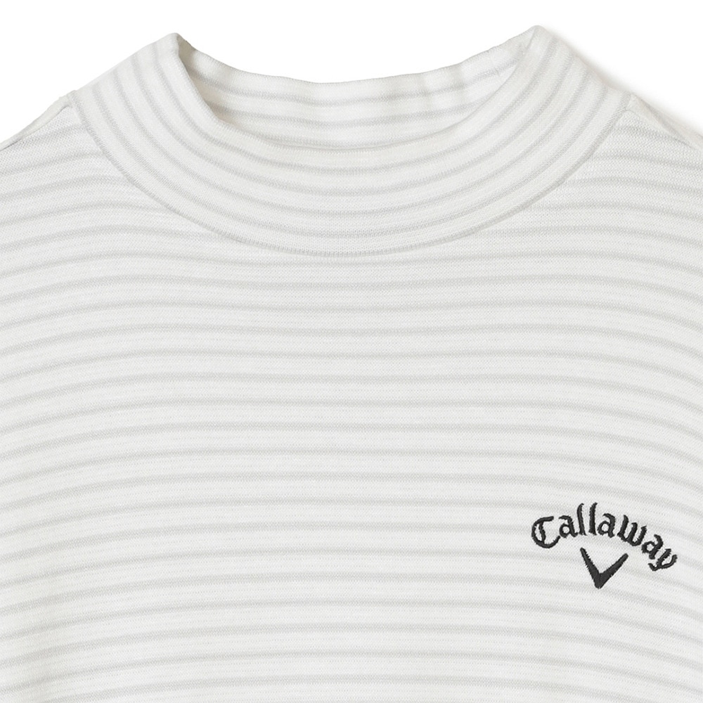 キャロウェイ（CALLAWAY）（メンズ）ゴルフウェア ボーダー 保温  表起毛片袋オーダーモックネック長袖シャツ C22233110-1030