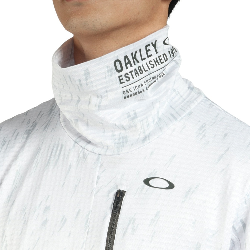 オークリー（OAKLEY）（メンズ）ゴルフウェア ハイネックシャツ 総柄 吸汗速乾 ライトフリース 軽量 STW LS HINECK SHIRT  FOA404683-186