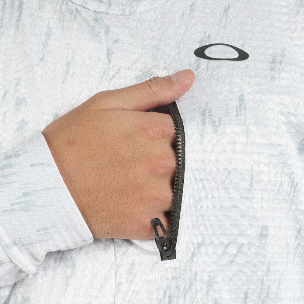 オークリー（OAKLEY）（メンズ）ゴルフウェア 総柄 吸汗速乾 ライトフリース 軽量 STW LS 長袖 ハイネックシャツ FOA404683-186★★★
