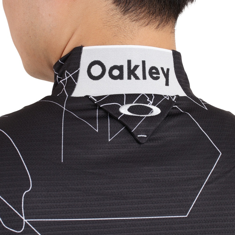 オークリー（OAKLEY）（メンズ）ゴルフウェア 保温 撥水 総柄 吸汗速乾 発熱 ドライ スリムフィット SKULL VECTOR 長袖モックネックシャツ FOA404230-00G