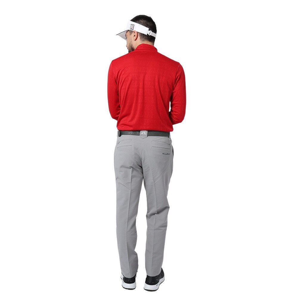トミーアーマー（Tommy Armour）（メンズ）ゴルフウェア 長袖 吸汗 速乾 UV UPF25 ドライジャガードモックネックシャツ TANB22F030011 RED