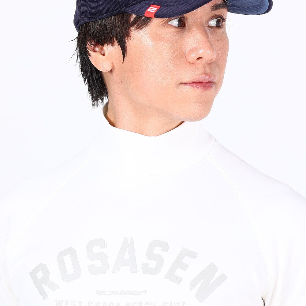 ROSASEN（メンズ）ゴルフウェア 防風 発熱 ラグウォームベア天竺裏起毛長袖ハイネック 044-29012-005