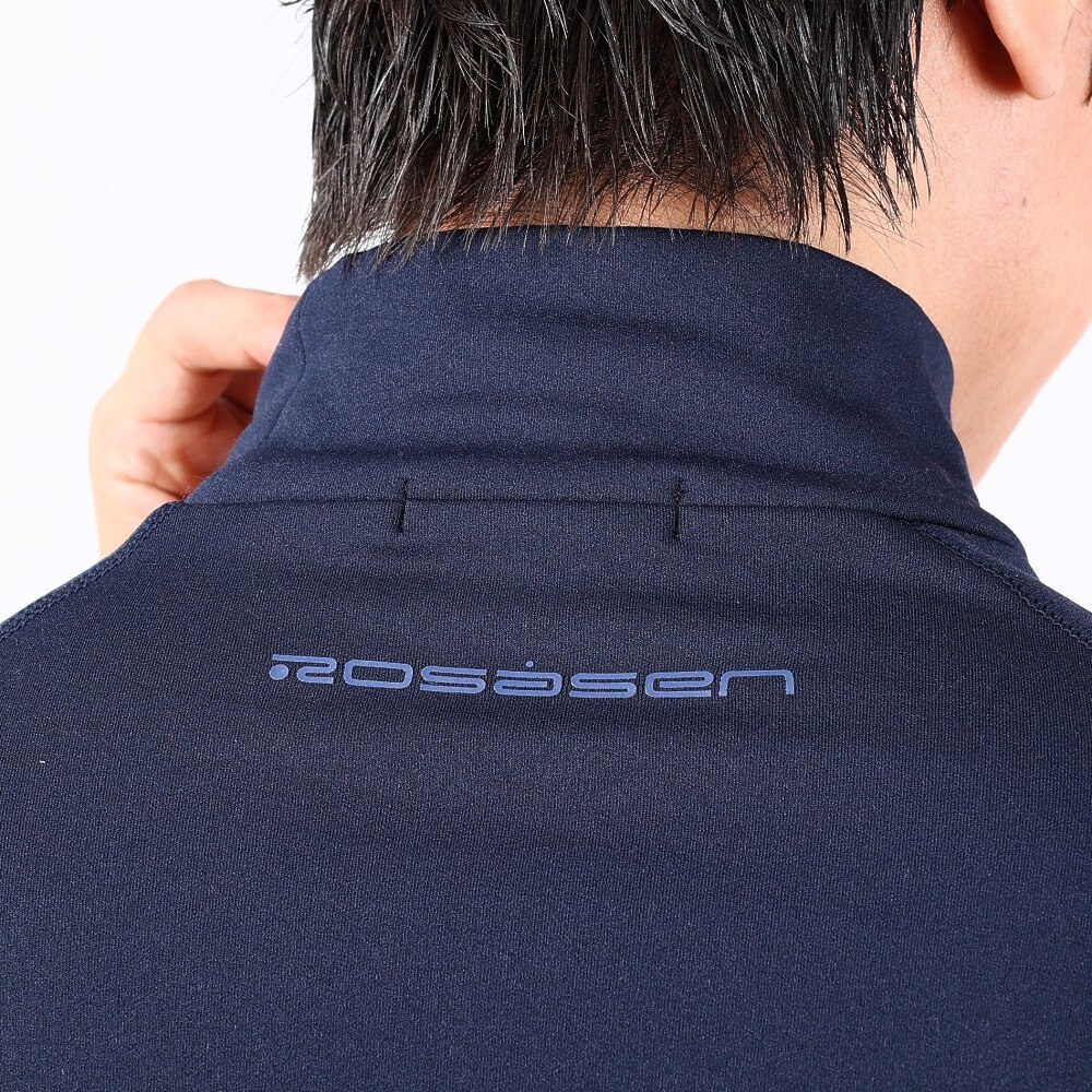 ROSASEN（メンズ）ゴルフウェア 防風 発熱 ラグウォームベア天竺裏起毛長袖ハイネック 044-29012-098