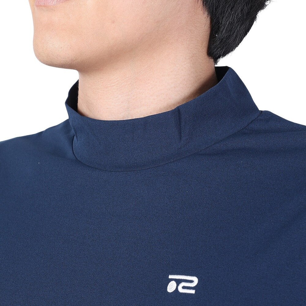ROSASEN（メンズ）ゴルフウェア 吸水 速乾 A-Line モックネックラグラン長袖シャツ 047-29911-098