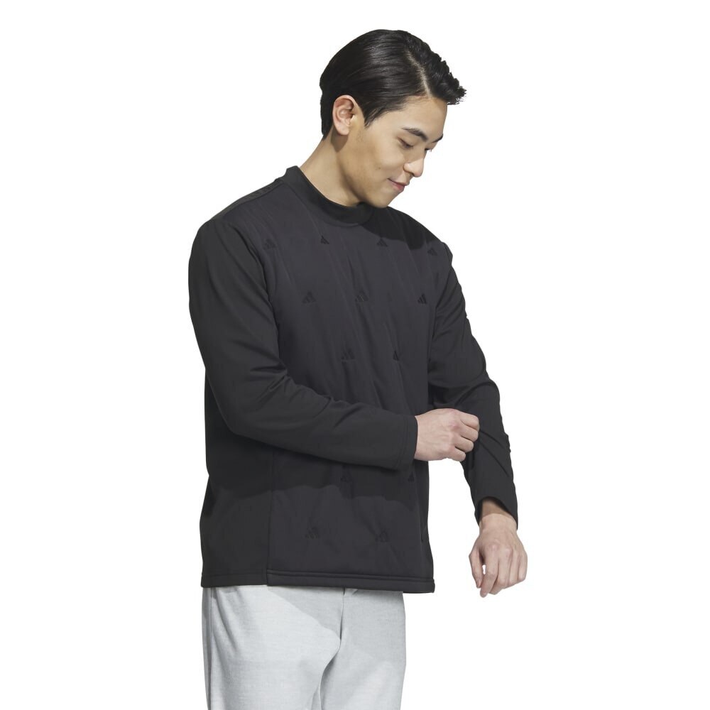 アディダス（adidas）（メンズ）ゴルフウェア フロストガード 保温 キルトコンビネーション モックネック 長袖シャツ DJK94-HZ6074BK u365★★★