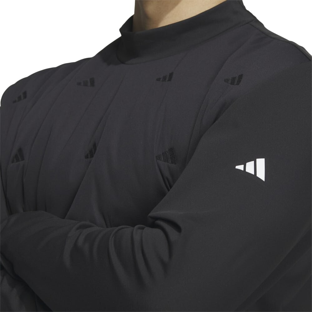 アディダス（adidas）（メンズ）ゴルフウェア フロストガード 保温 キルトコンビネーション モックネック 長袖シャツ DJK94-HZ6074BK u365★★★