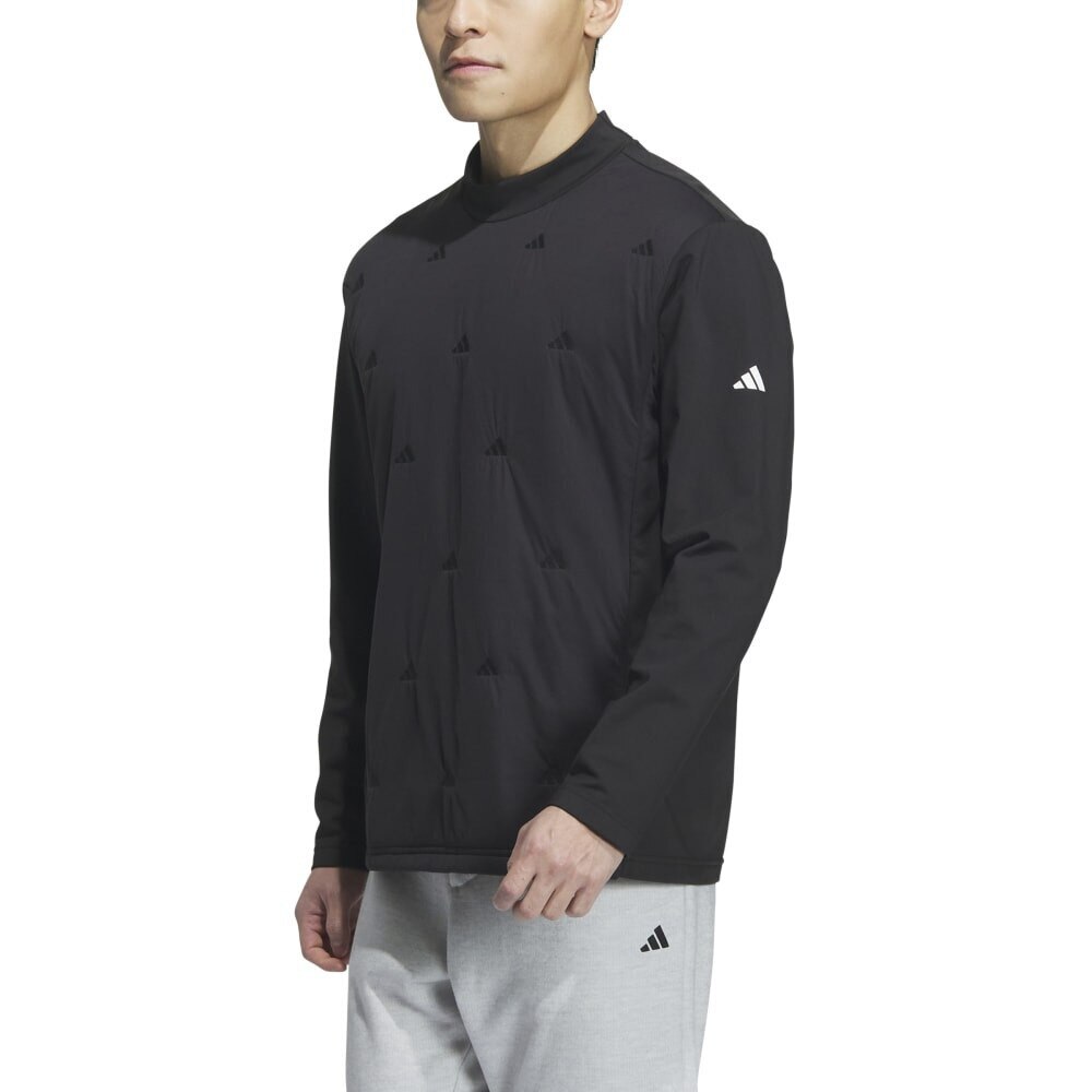 アディダス（adidas）（メンズ）ゴルフウェア フロストガード 保温 キルトコンビネーション モックネック 長袖シャツ DJK94-HZ6074BK u365★★★
