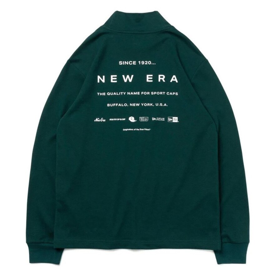 ニューエラ（NEW ERA）（メンズ、レディース）ゴルフウェア 吸汗 速乾 ハイカラー 長袖 パフォーマンス Tシャツ Flag Logo 13762698