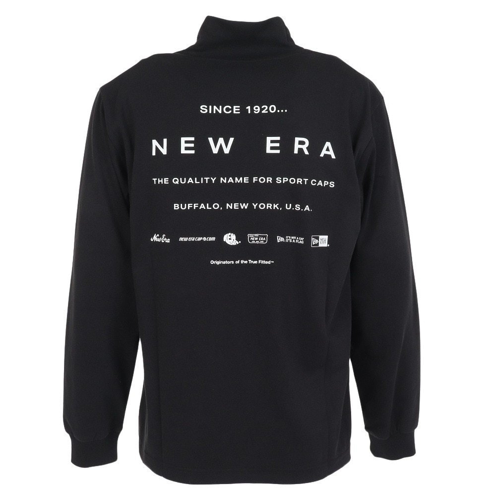 ニューエラ（NEW ERA）（メンズ、レディース）ゴルフウェア 吸汗 速乾 ハイカラー 長袖パフォーマンスTシャツ フラッグロゴ 13762700