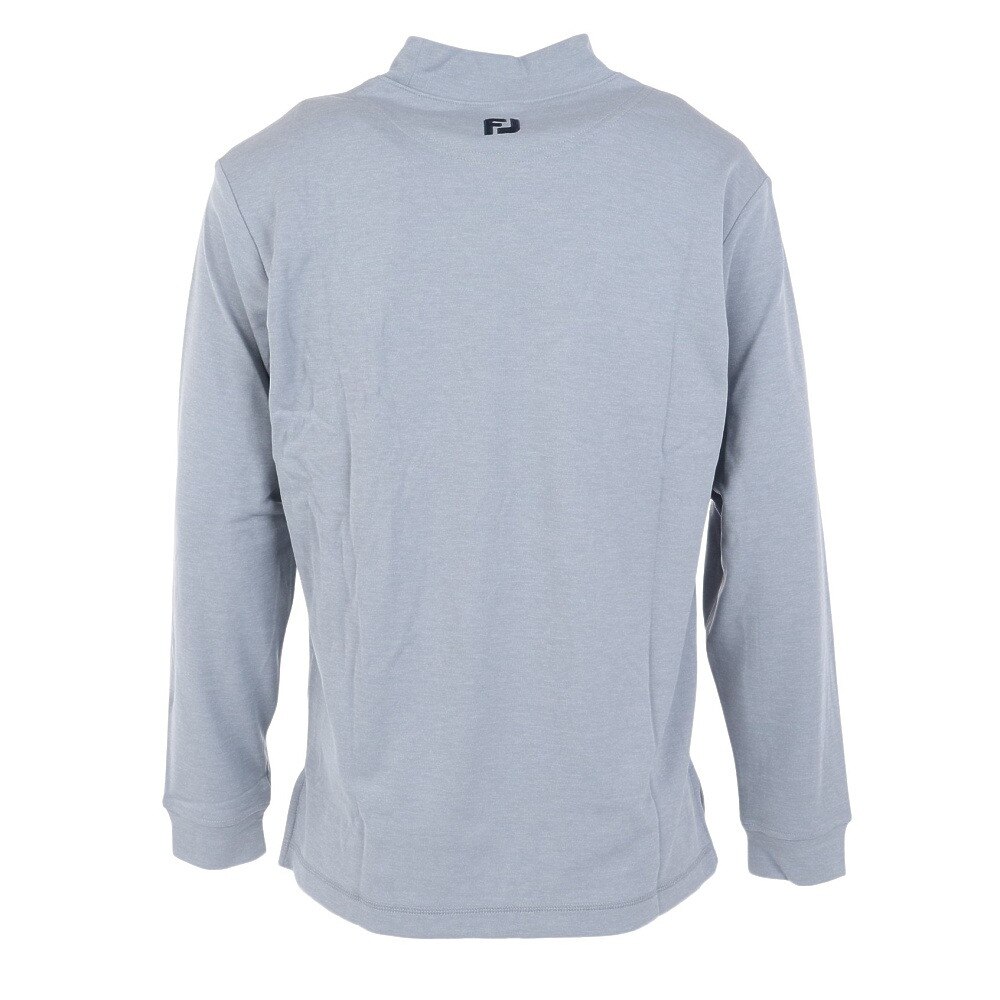 フットジョイ（FOOT JOY）（メンズ）ゴルフウェア 吸汗 速乾 アーガイルライン サーモライト 長袖モックネックシャツ 81069 FJ-F23-S08