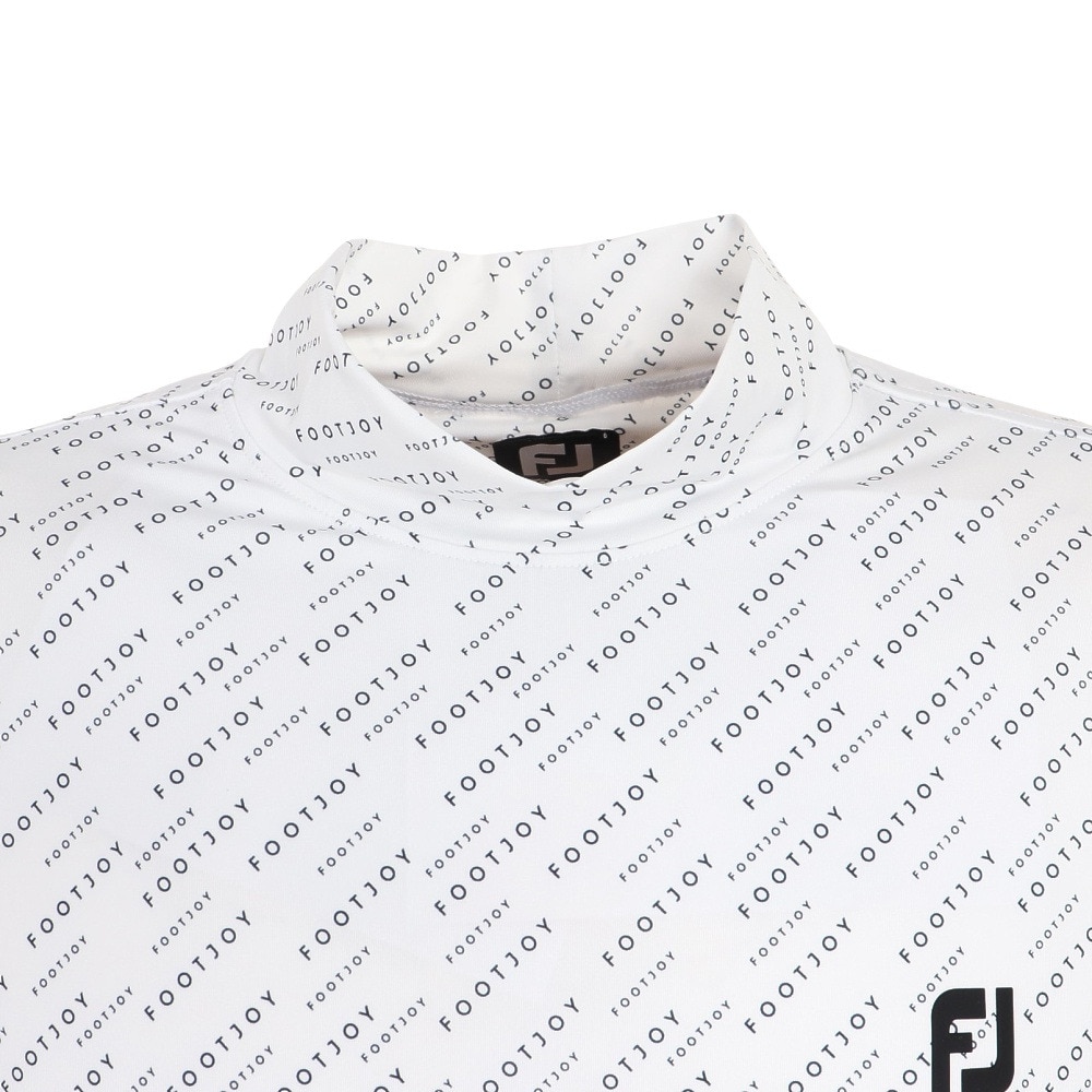 フットジョイ（FootJoy）（メンズ）ゴルフウェア 吸汗速乾 ロゴプリント 長袖モックネックシャツ 81099 ゴルフ用品はヴィクトリアゴルフ
