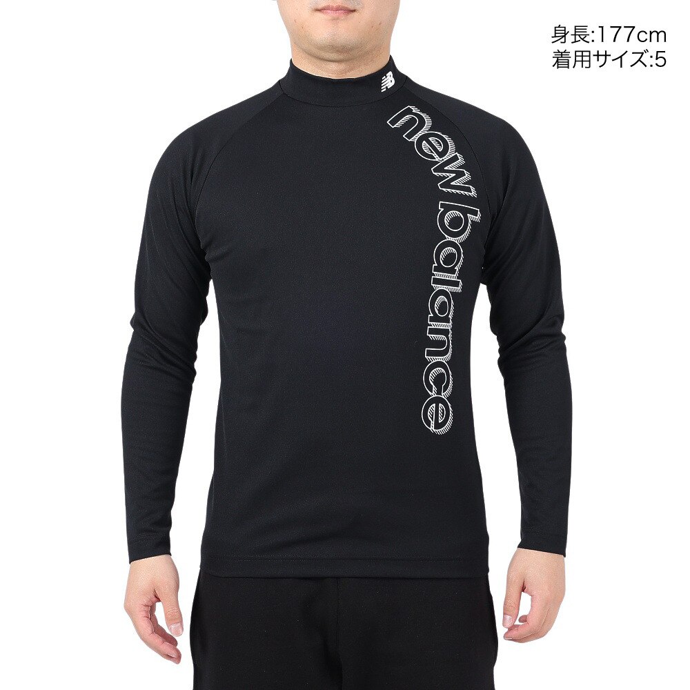 ニューバランス（new balance）（メンズ）ゴルフウェア 長袖 モックネック プルオーバーシャツ 012-3267005-010