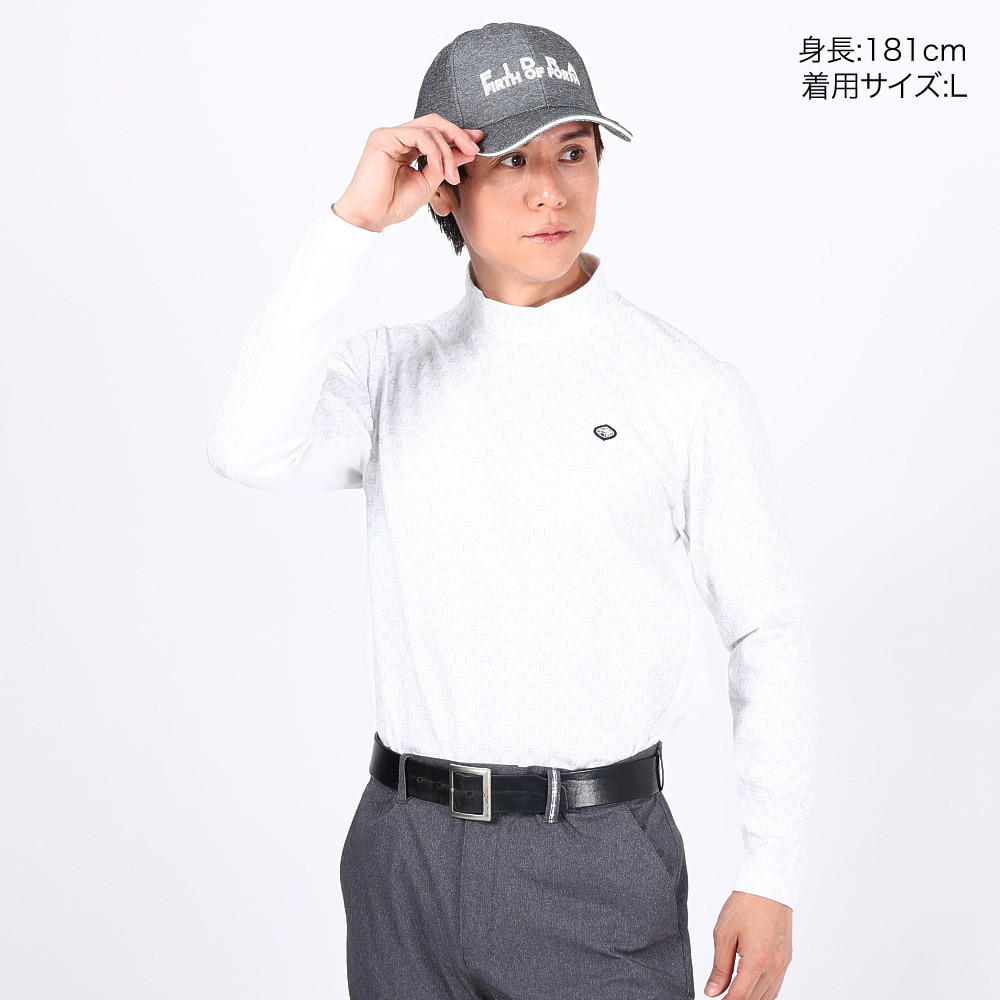 フィドラ（FIDRA）（メンズ）ゴルフウェア 保温 長袖 ハイネックシャツ FD5QTG19 WHT