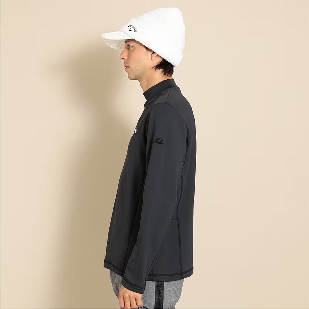 キャロウェイ（CALLAWAY）（メンズ）ゴルフウェア 裏起毛ダブルニット長袖モックネックシャツ C23233111-1010