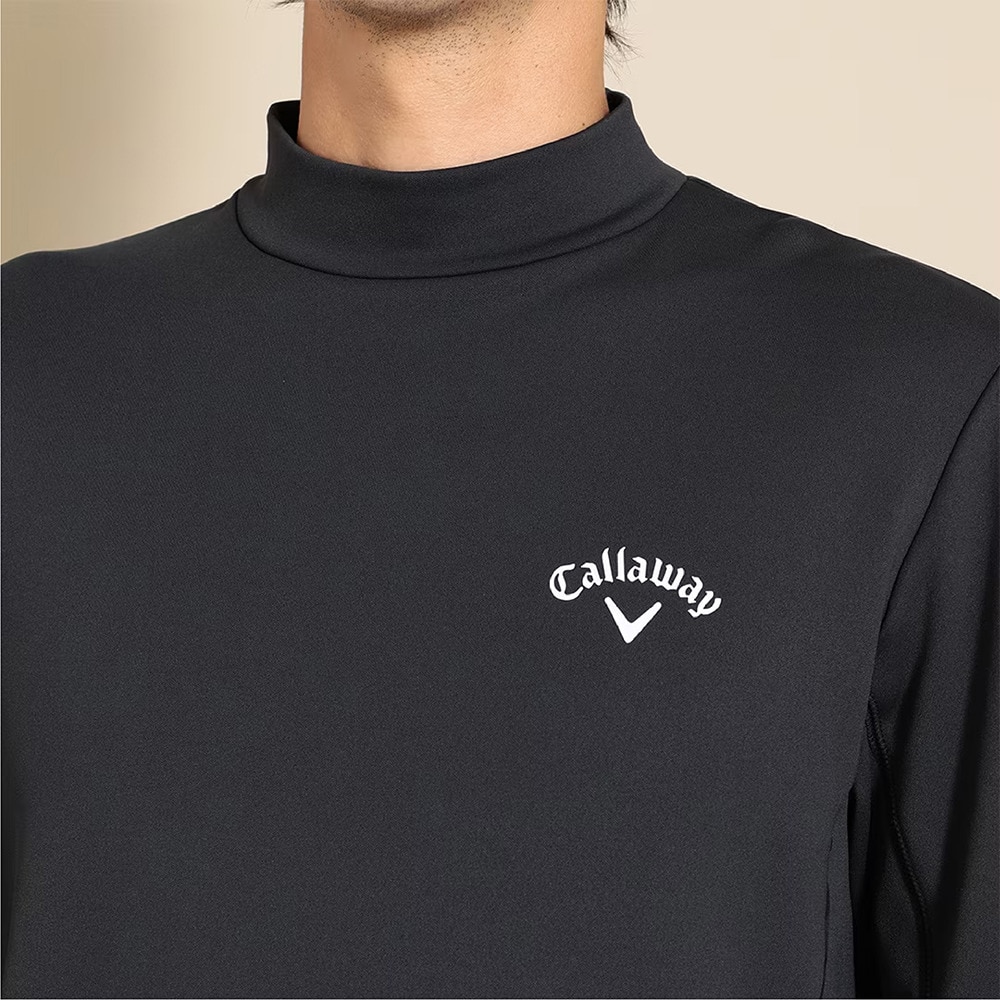 キャロウェイ（CALLAWAY）（メンズ）ゴルフウェア 裏起毛ダブルニット長袖モックネックシャツ C23233111-1010