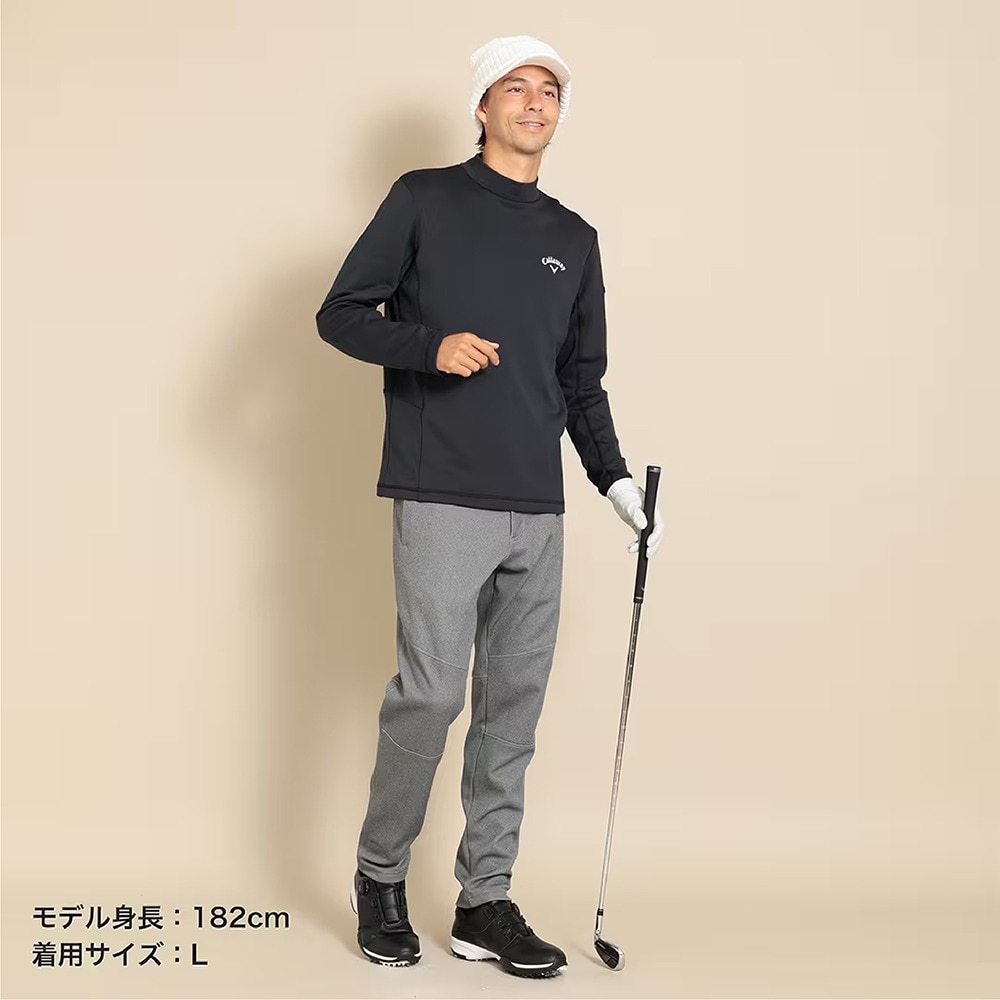 キャロウェイ（CALLAWAY）（メンズ）ゴルフウェア 裏起毛ダブルニット長袖モックネックシャツ C23233111-1010