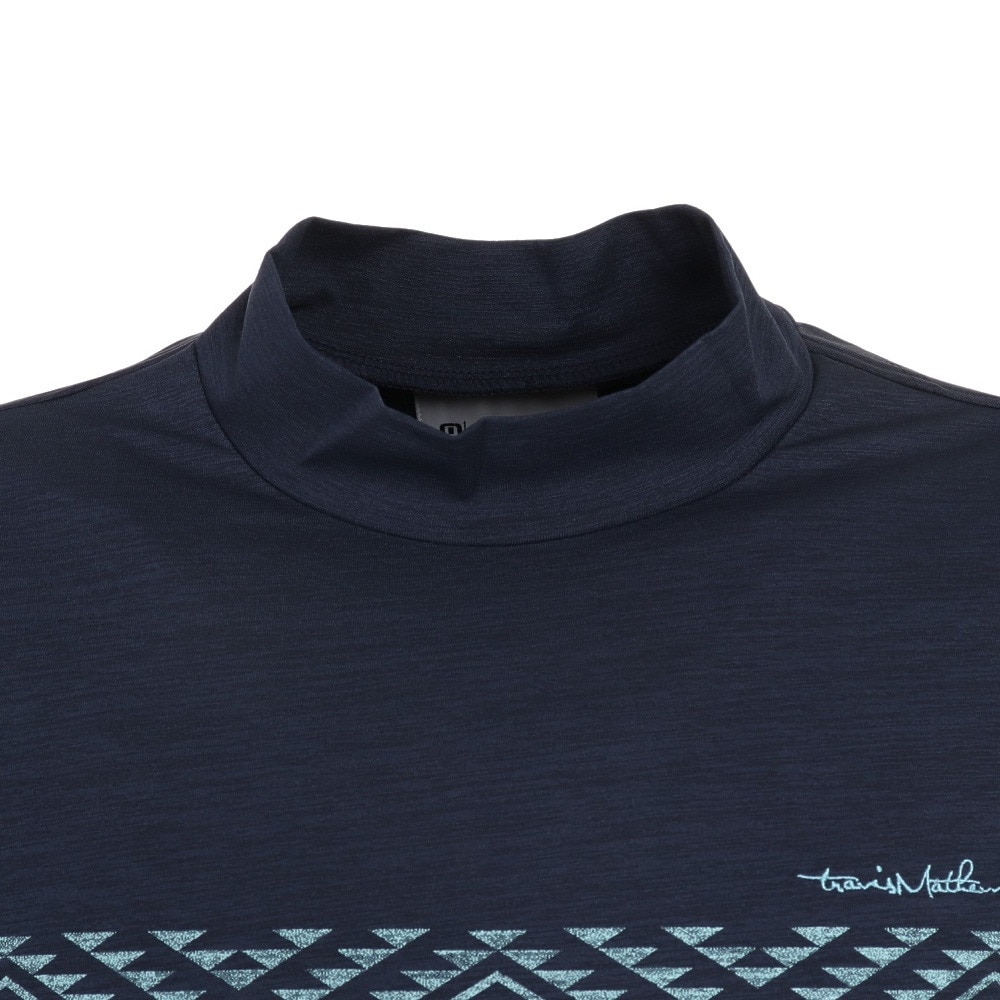 トラヴィスマシュー（Travis Mathew）（メンズ）ゴルフウェア 吸水 長袖 プリント モックネック 7AI012-4NAV
