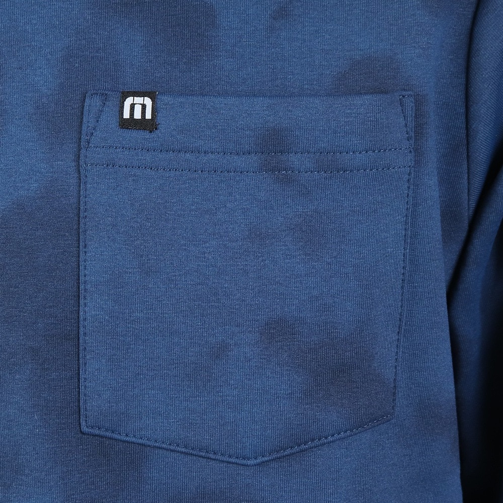 トラヴィスマシュー（Travis Mathew）（メンズ）ゴルフウェア 長袖 ロングスリーブ モックネック ポケットTシャツ 7AI028-4NAV
