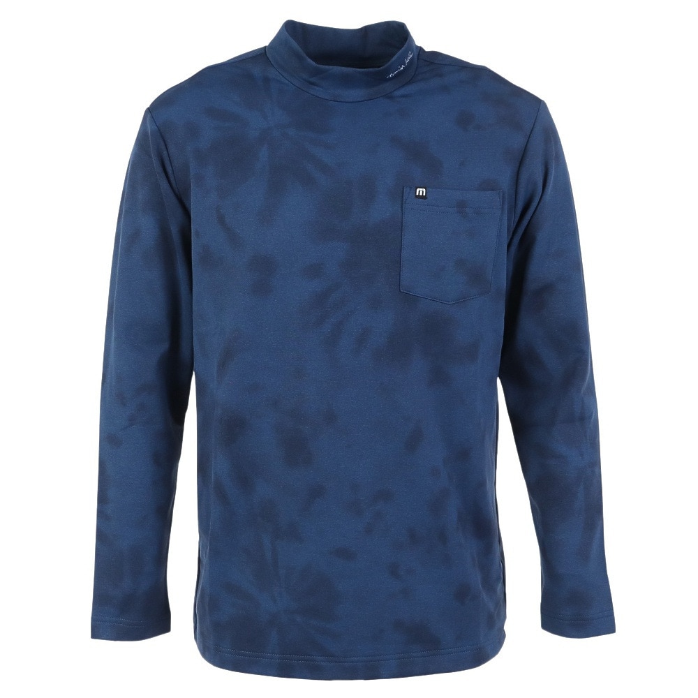 トラヴィスマシュー（Travis Mathew）（メンズ）ゴルフウェア 長袖 ロングスリーブ モックネック ポケットTシャツ 7AI028-4NAV