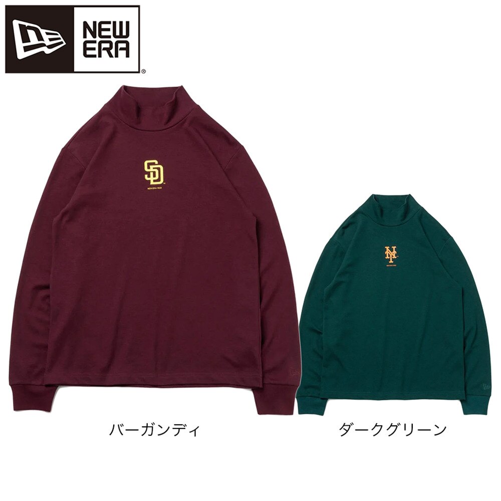 ニューエラ（NEW ERA）（メンズ、レディース）ゴルフウェア 吸汗速乾 ハイカラー 長袖 パフォーマンス Tシャツ ニューヨーク・メッツ 13762695