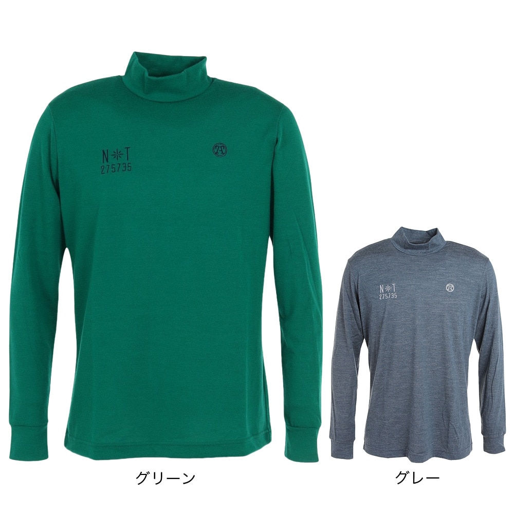 トミーアーマー（Tommy Armour）（メンズ）ゴルフウェア EVO WOOL 長袖モックネックシャツ TAES23F030006 GRN