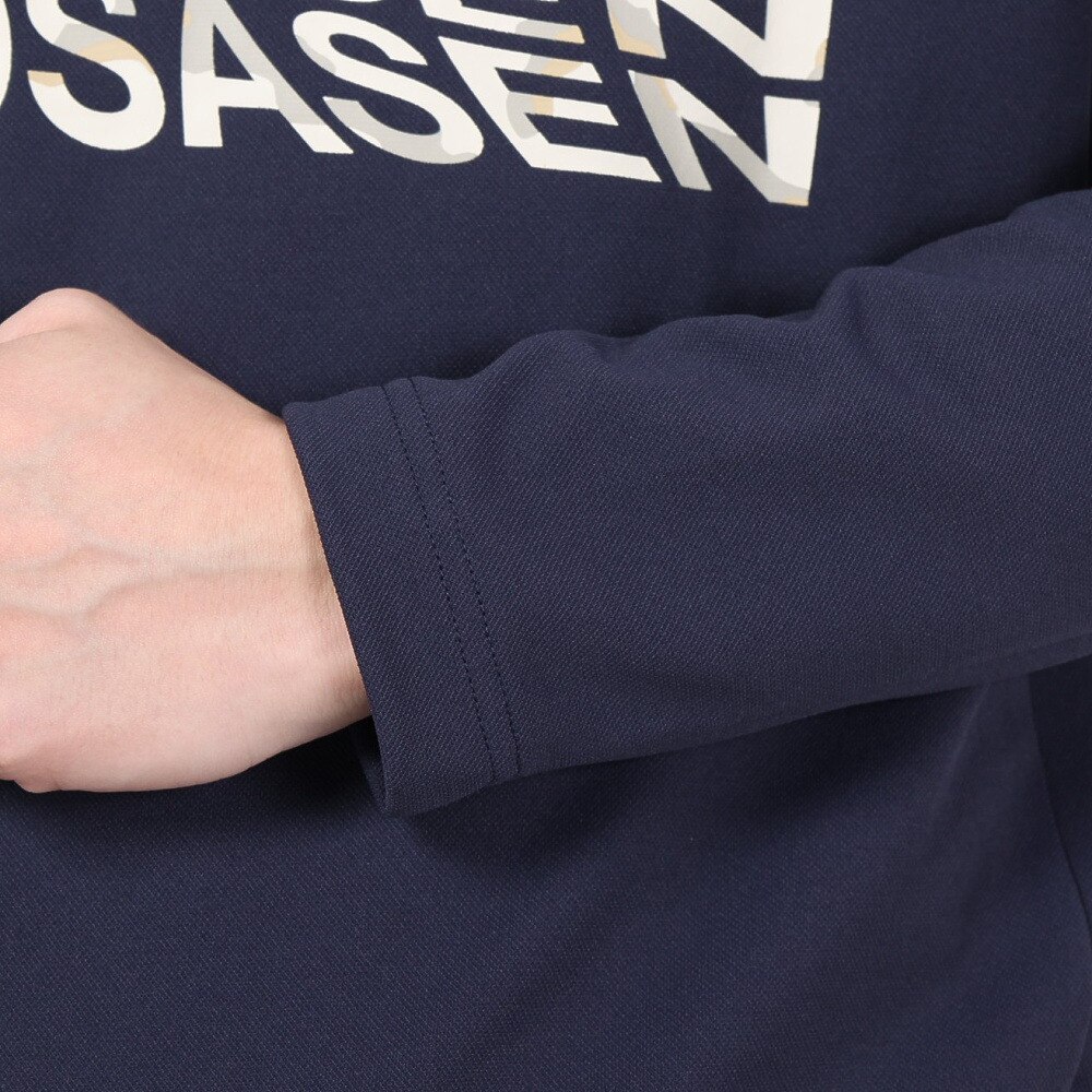 ROSASEN（メンズ）ゴルフウェア 吸水速乾 テクニスタカノコ長袖モックネック 044-21211-098