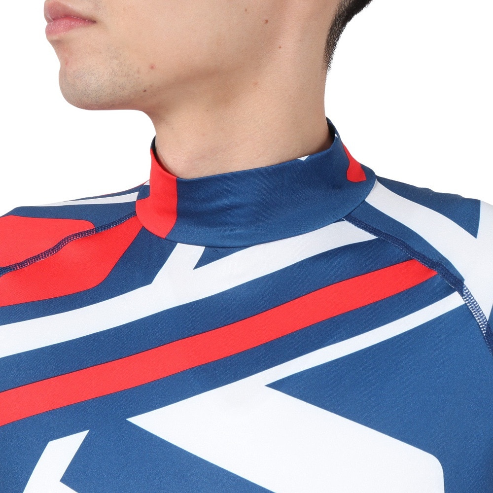J.LINDEBERG（メンズ）ゴルフウェア Rene print Baselayer 長袖ハイネック シャツ 071-21716-064