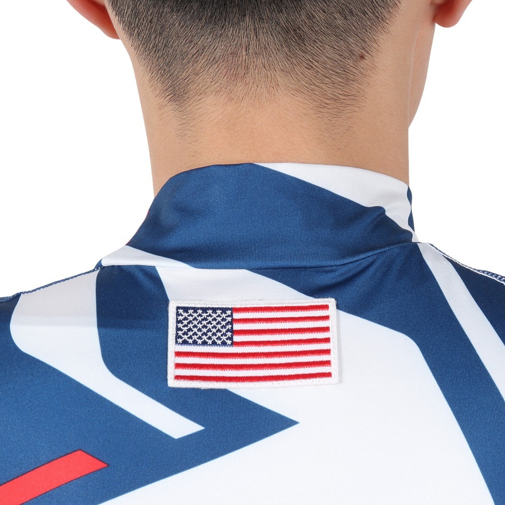 J.LINDEBERG（メンズ）ゴルフウェア Rene print Baselayer 長袖ハイネック シャツ 071-21716-064