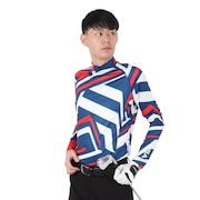 (メンズ)ゴルフウェア Rene print Baselayer 長袖ハイネック シャツ 071-21716-064