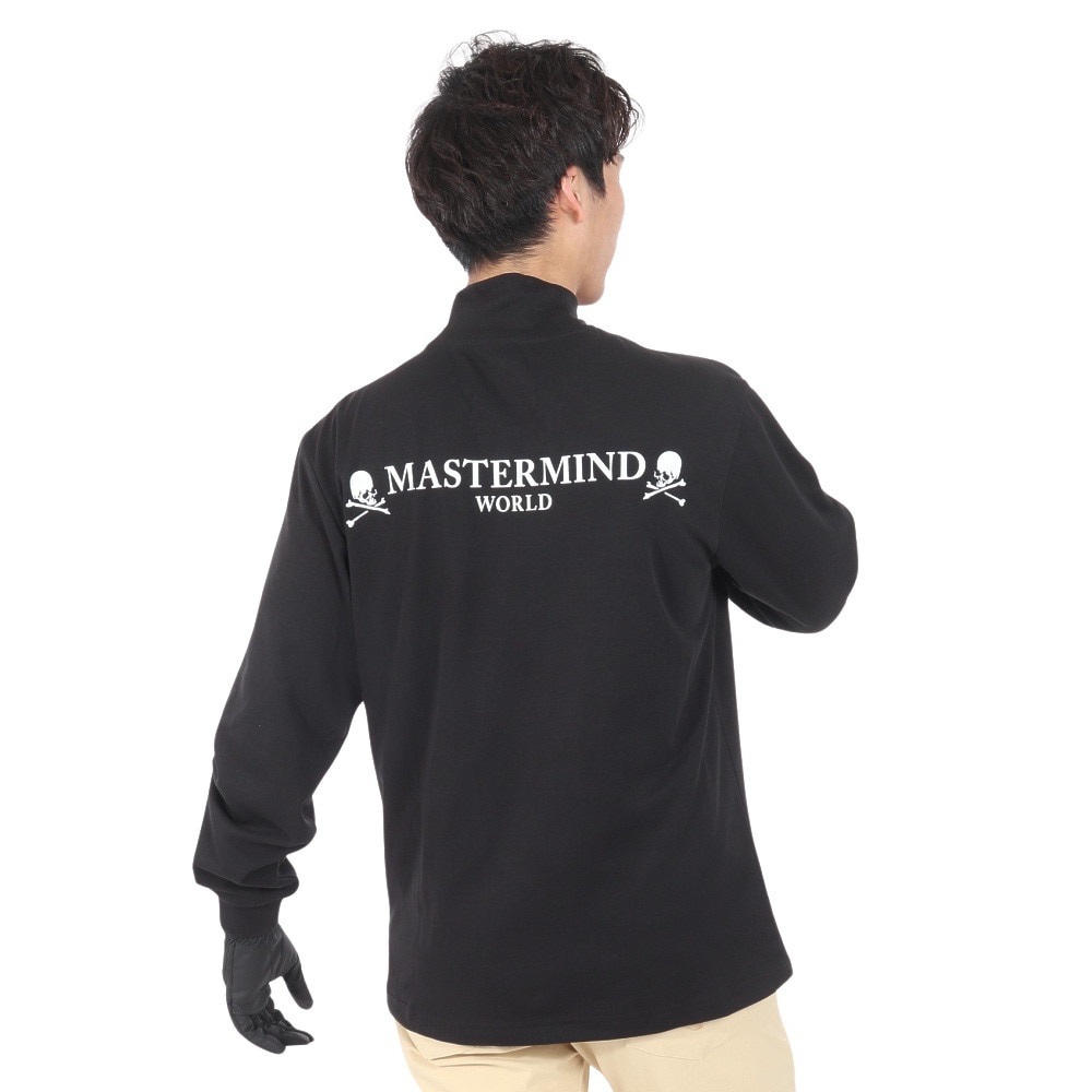 ニューエラ（NEW ERA）（メンズ、レディース）ゴルフウェア 長袖 吸汗速乾 ミッドネック パフォーマンス Tシャツ MASTERMIND WORLD 14200771