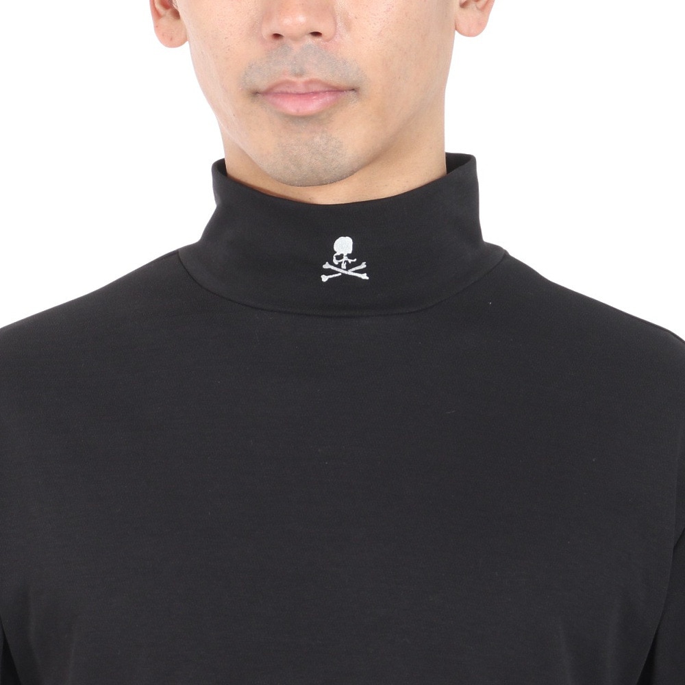 ニューエラ（NEW ERA）（メンズ、レディース）ゴルフウェア 長袖 吸汗速乾 ミッドネック パフォーマンス Tシャツ MASTERMIND WORLD 14200771