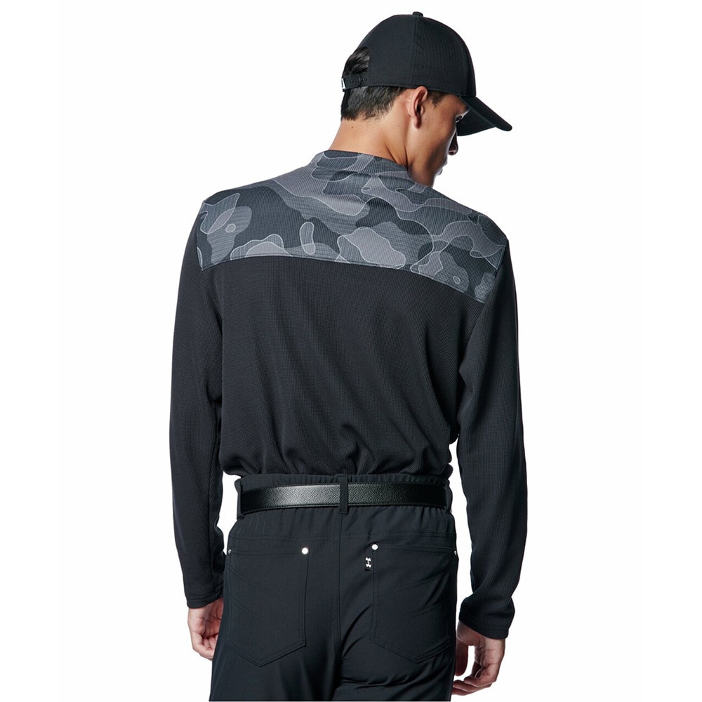 アンダーアーマー（UNDER ARMOUR）（メンズ）ゴルフウェア 吸汗速乾 ワッフルモックネック長袖シャツ 1388308 001