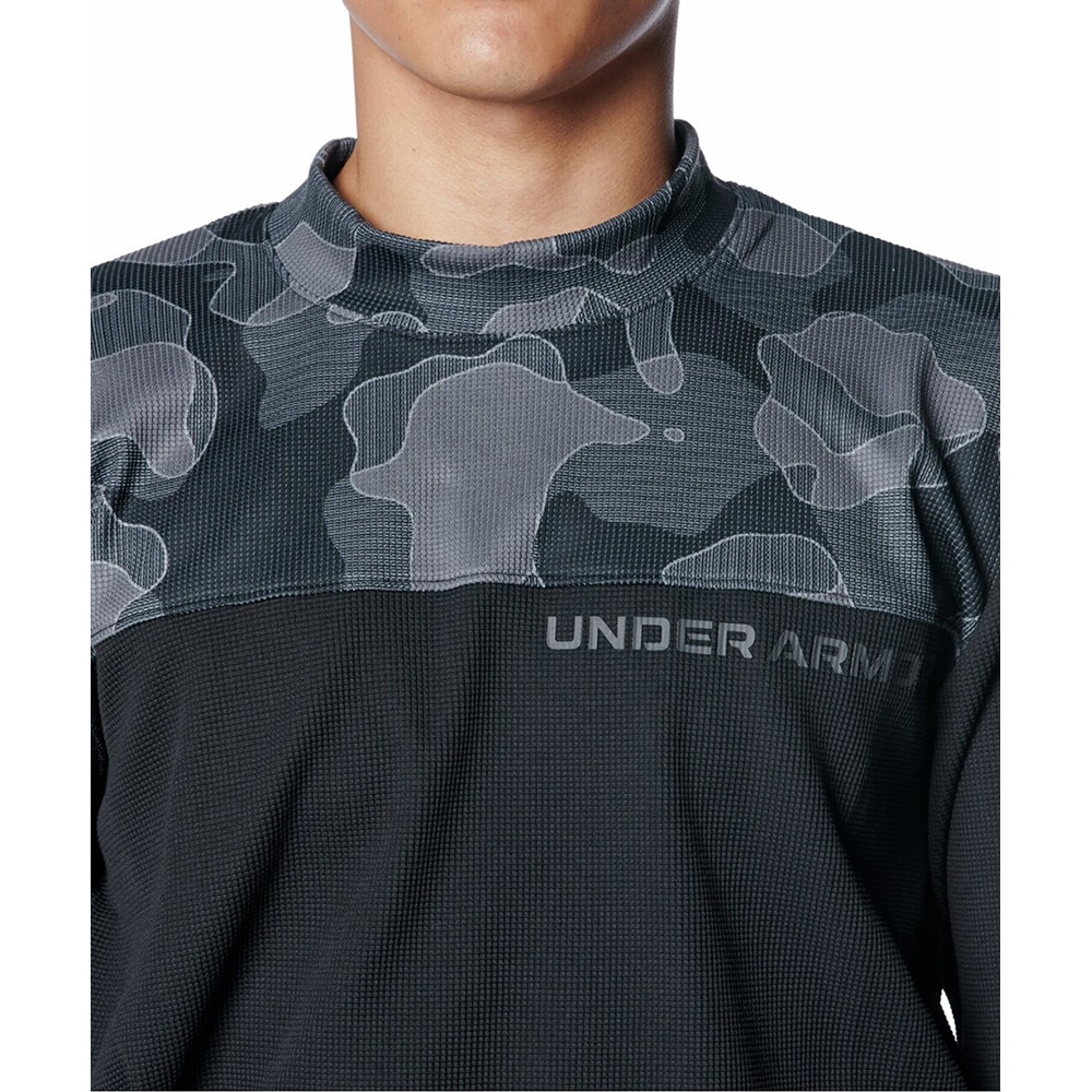 アンダーアーマー（UNDER ARMOUR）（メンズ）ゴルフウェア 吸汗速乾 ワッフルモックネック長袖シャツ 1388308 001