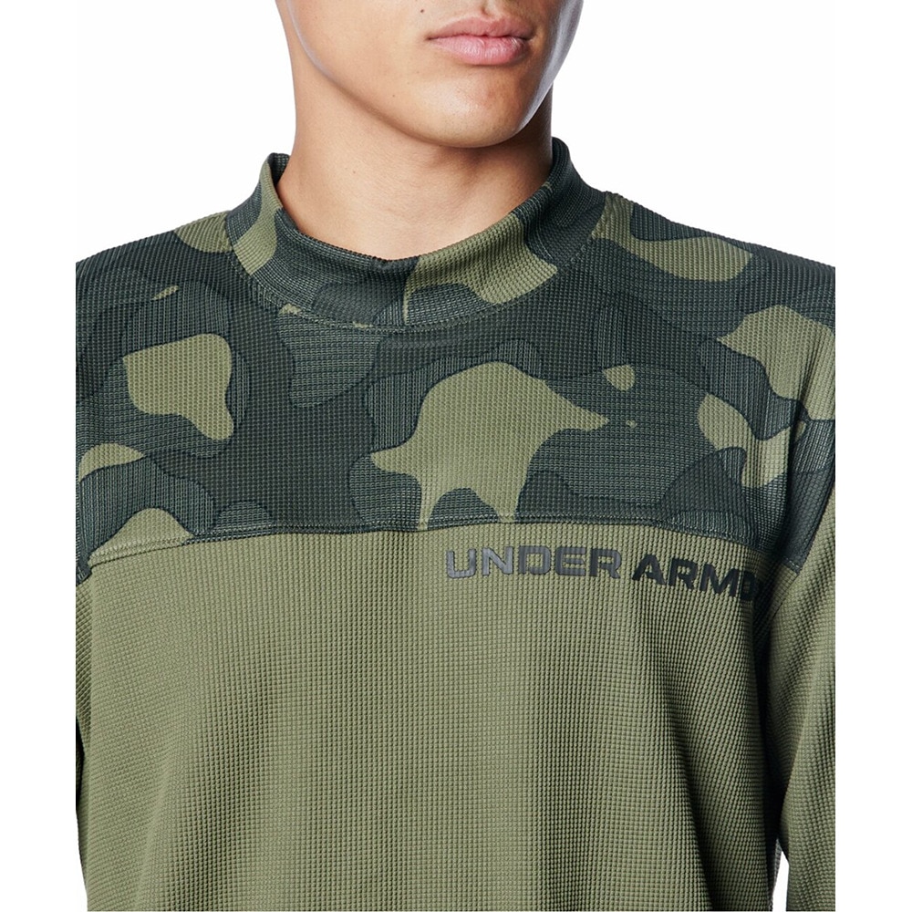 アンダーアーマー（UNDER ARMOUR）（メンズ）ゴルフウェア 吸汗速乾 ワッフルモックネック長袖シャツ 1388308 390