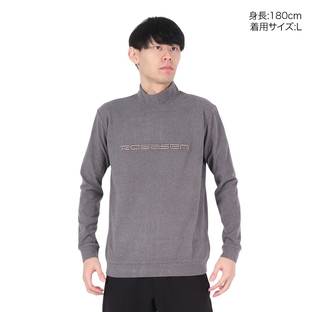 ROSASEN（メンズ）ゴルフウェア マイクロフリース 長袖モックネック 044-22011-018-24AW