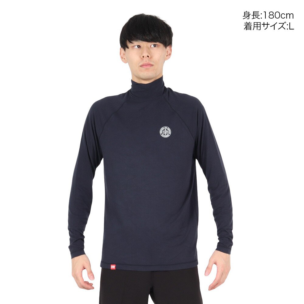 ROSASEN（メンズ）ゴルフウェア プレスウォームベア 天竺 長袖ハイネック 044-22012-098-24AW