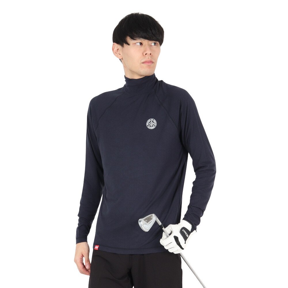 ROSASEN（メンズ）ゴルフウェア プレスウォームベア 天竺 長袖ハイネック 044-22012-098-24AW