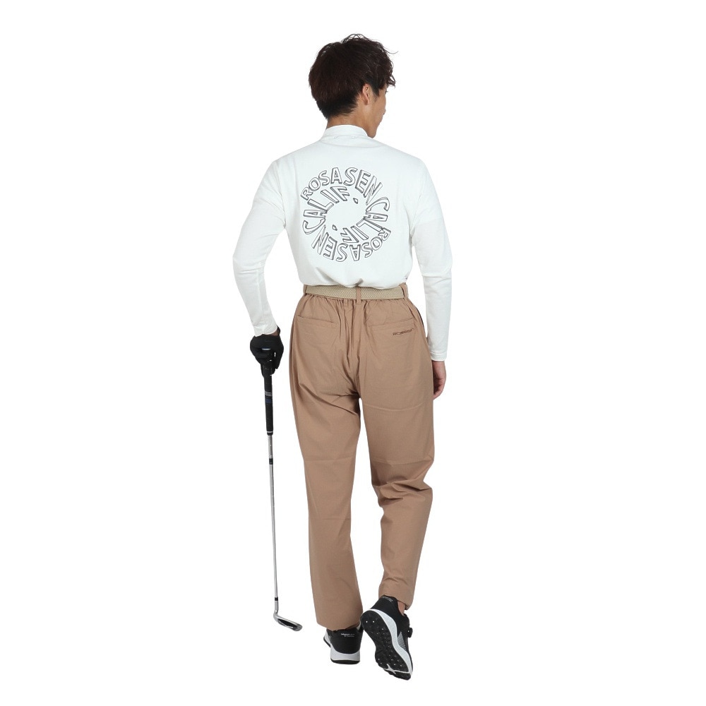 ROSASEN（メンズ）ゴルフウェア ストレッチ カノコインレー 長袖モックネック 044-22811-005-24AW