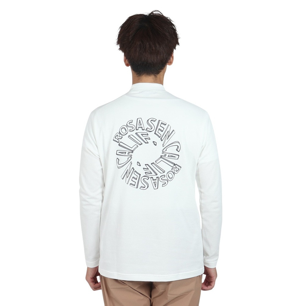 ROSASEN（メンズ）ゴルフウェア ストレッチ カノコインレー 長袖モックネック 044-22811-005-24AW