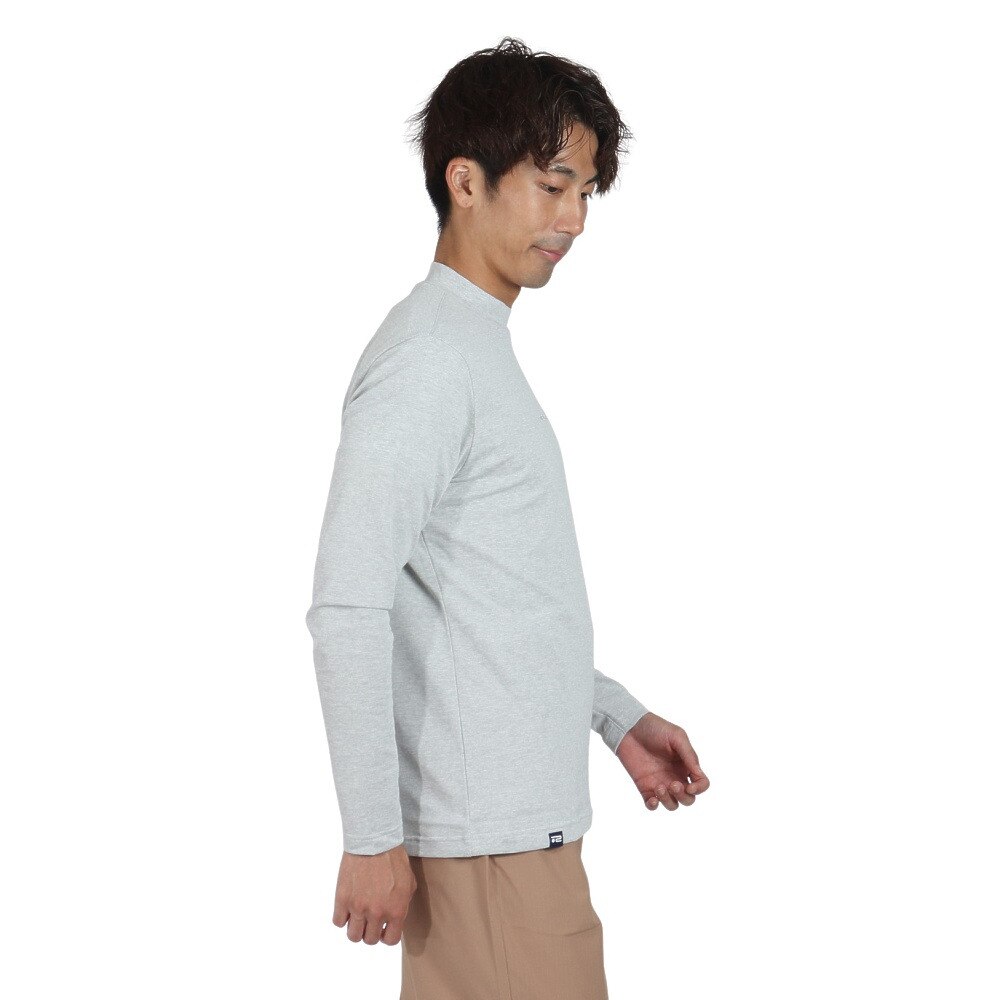 ROSASEN（メンズ）ゴルフウェア ストレッチ カノコインレー 長袖モックネック 044-22811-013-24AW